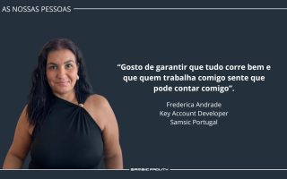 Fotografia da colega Frederica - com uma frase a acompanhar